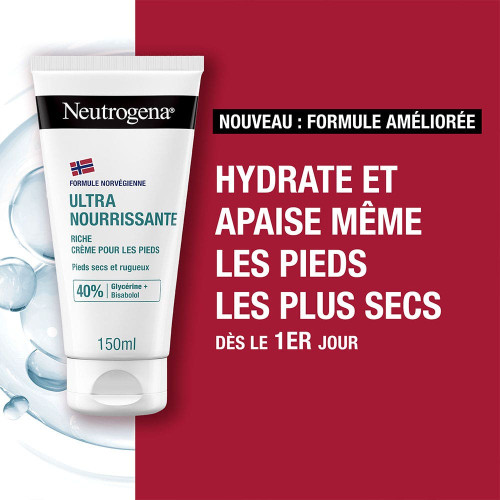 Neutrogena Crème Pieds Nutrition Intense 150ml - Hydratation Profonde