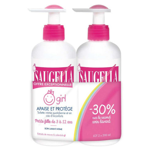 Saugella Girl 2x200ml - Hygiène Intime Douce et Naturelle
