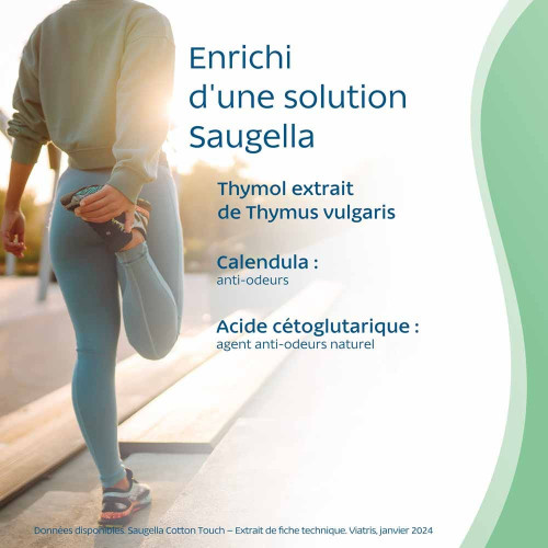 Saugella Cotton Touch Nuit 12 Serviettes Extra-Fines