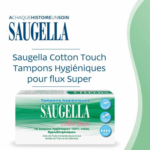 Saugella Cotton Touch 16 Tampons Super Confort Parapharmacie