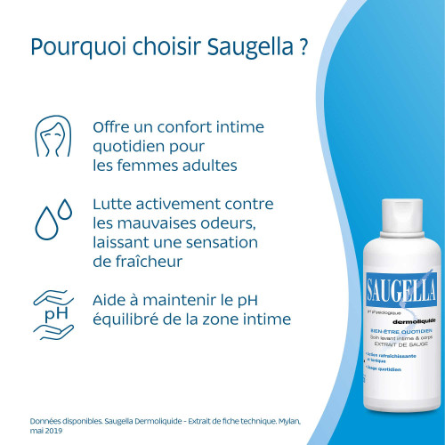 Saugella Dermoliquide 500ml - Soin Douceur Quotidien sur