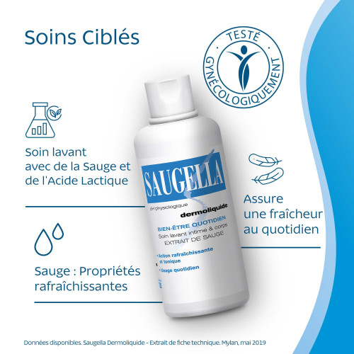 Saugella Dermoliquide 500ml - Soin Douceur Quotidien sur