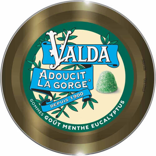 VALDA Gommes Menthe Eucalyptus 50g - Soulagement rapide sur