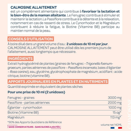 LAUDAVIE Calmosine Allaitement 14D - Favorise Bien-être Maman