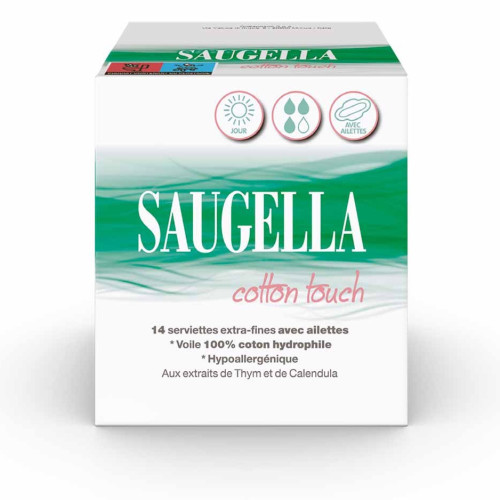 Saugella Cotton Touch 14 Serviettes - Confort et Protection