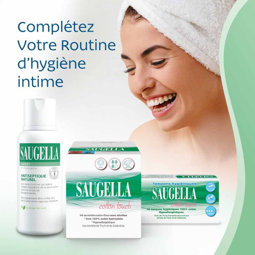 Saugella Cotton Touch 14 Serviettes - Confort et Protection