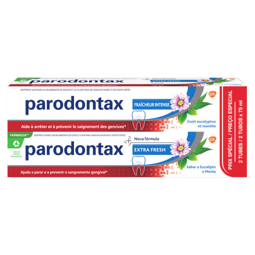 Parodontax Dentifrice Fraîcheur Intense 2x75ml - Soin Gencives