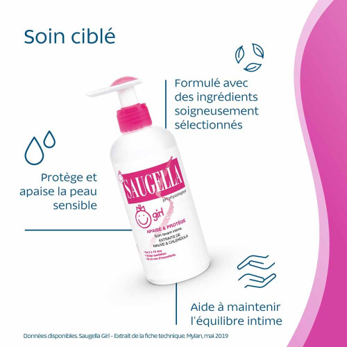 Saugella Emulsion Lavante Douce Girl 200ml - Apaise et Adoucit