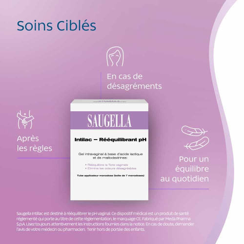 Saugella Intilac Gel 7 Doses - Soulage Démangeaisons et Odeurs