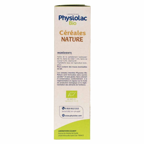 Physiolac Bio Céréales 200g Dès 4 mois - Alimentation équilibrée bébé