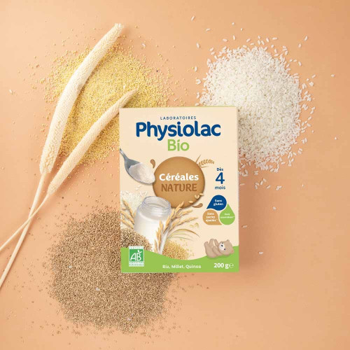 Physiolac Bio Céréales 200g Dès 4 mois - Alimentation équilibrée bébé