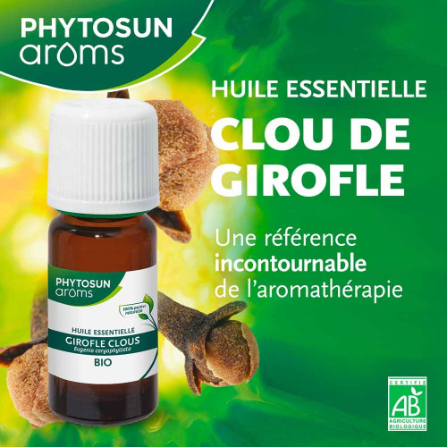 PhytoSun Aroms Girofle Clous Bio 10ml - Soulagement naturel sur