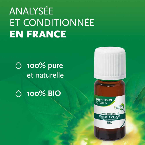 PhytoSun Aroms Girofle Clous Bio 10ml - Soulagement naturel sur