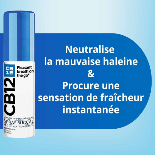 Spray Menthe CB12 15ml - Haleine Fraîche et Fraîcheur Instantanée
