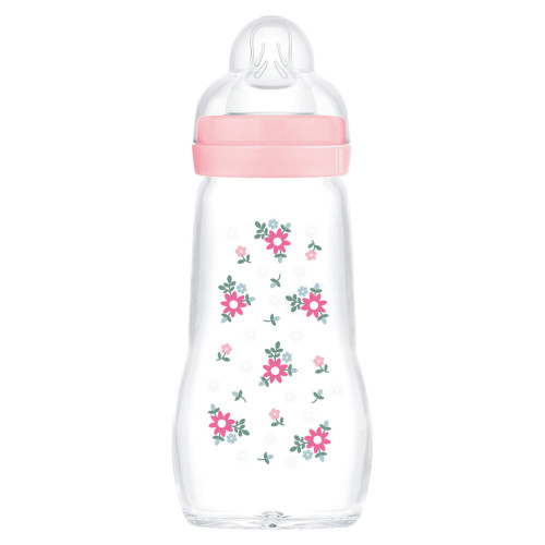 MAM Biberon Verre Rose 260ml - Apaisement Instantané