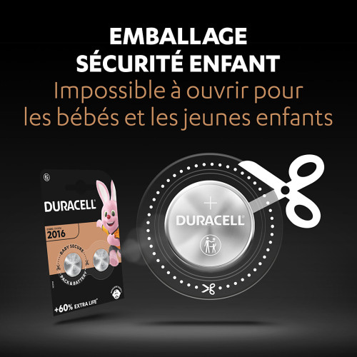 Duracell Piles 2016 2 Piles - Energie Longue Durée 3V Lithium