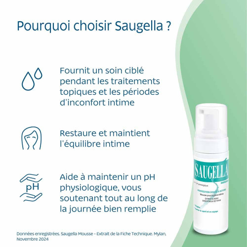 Saugella Mousse Irritations 150ml - Apaisement Naturel Durable