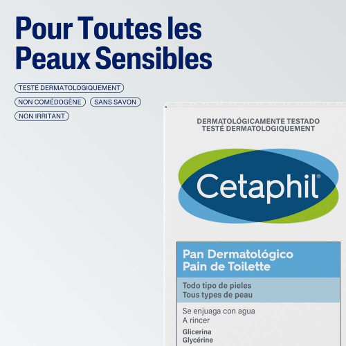 CETAPHIL Pain Nettoyant 125g - Peaux Sensibles Apaisées