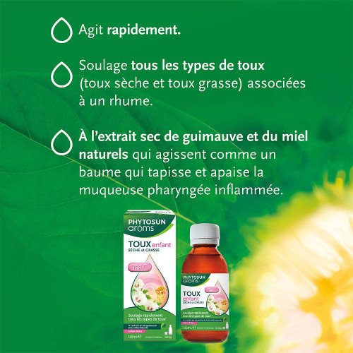 Phytosun Arôms Sirop Toux Enfant 120ml - Apaisant Naturel
