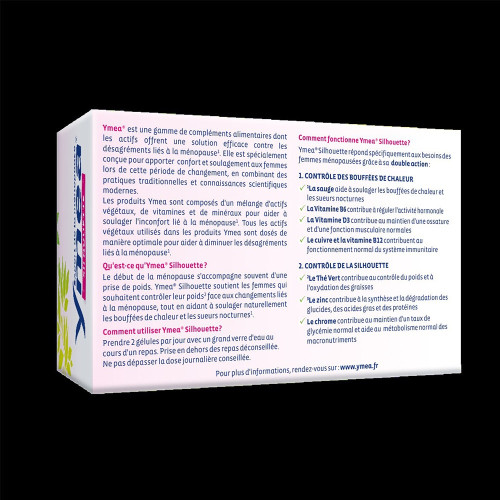 Ymea Silhouette 128 Gélules - Soutien Ménopause et Poids
