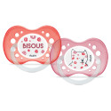 Dodie Duo Sucettes Girly +18 Mois - Confort et Adaptation Parfaite