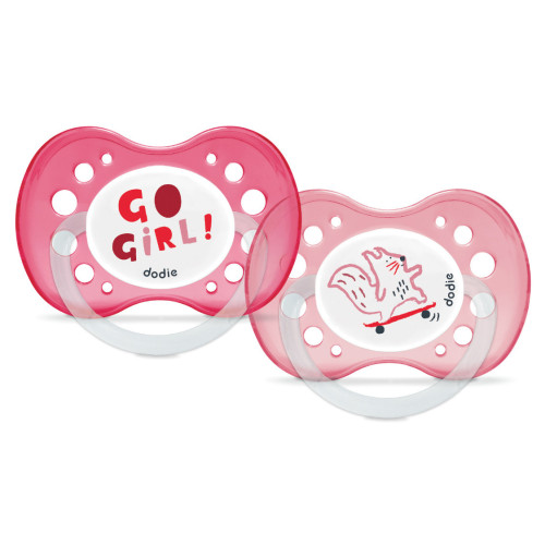 Dodie Duo Sucettes Girly +18 Mois - Confort et Adaptation Parfaite