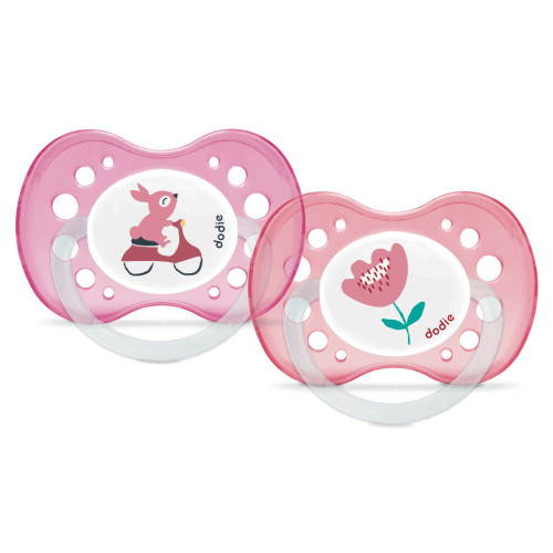 Dodie Duo Sucettes Girly +18 Mois - Confort et Adaptation Parfaite