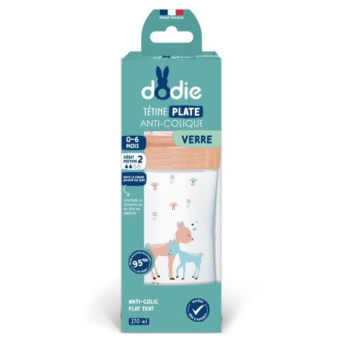 DODIE Biberon Sensation+ Biche 270ml - Transition douce, anti-colique