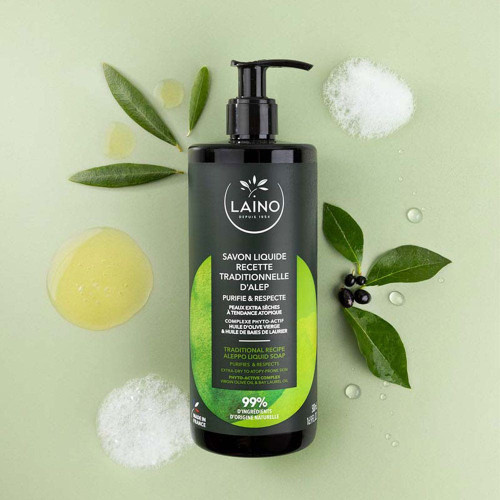 LAINO Savon Liquide d'Alep 500mL - Hydratation Intense sur