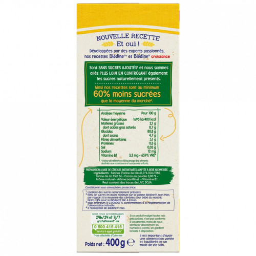 BLEDINA BLEDINE Cacao 2âge 400g - Nutrition Infantile