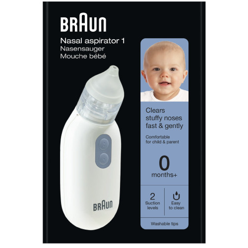 BRAUN Mouche Bébé Electrique 0+ 1 Unité - Efficace et Doux