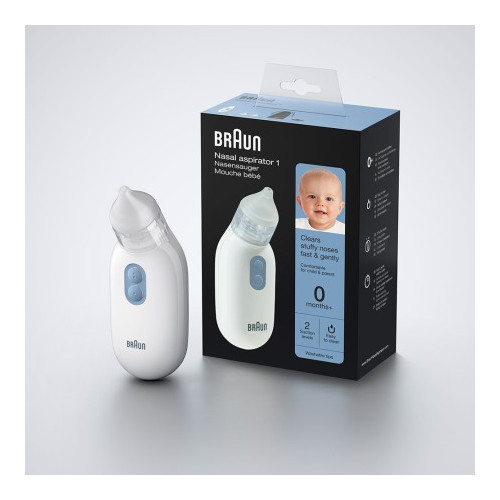 BRAUN Mouche Bébé Electrique 0+ 1 Unité - Efficace et Doux