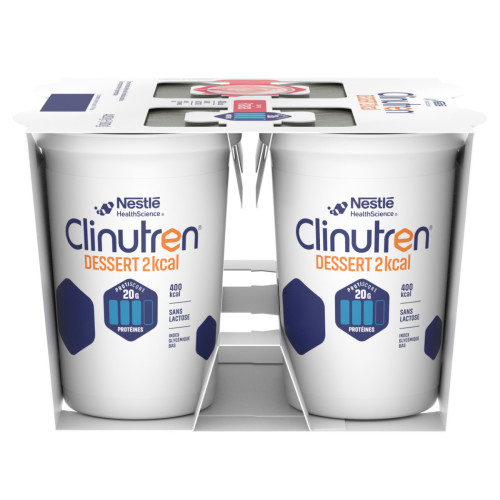 NestléHealthScience CLINUTREN DESSERT HP/HC+ Fraise 4x200mL