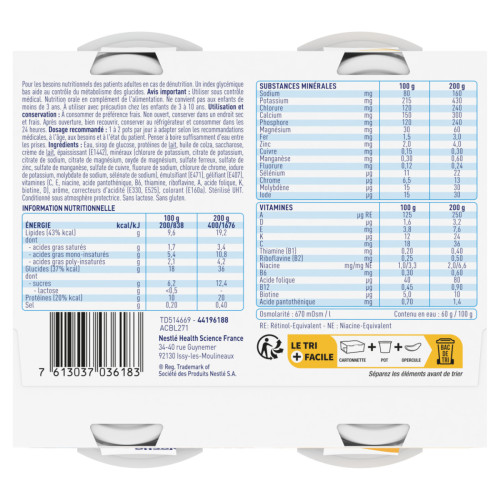 NestléHealthScience CLINUTREN DESSERT HP/HC+ Vanille 4x200mL