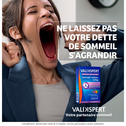 Valdispert Mélatonine 4 Actions 30 Capsules - Sommeil Sain