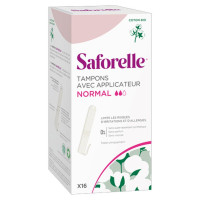 Saforelle Tampons Normal x16 - Absorption Sécurisée, Coton Bio