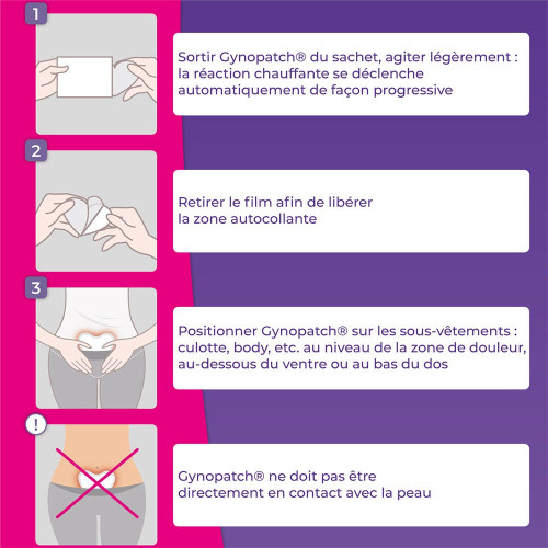 Gynopatch Soulage Règles Douloureuses 3 Patchs - Efficacité 8h