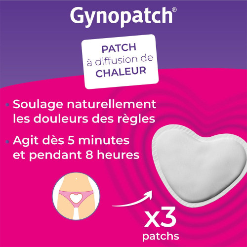 Gynopatch Soulage Règles Douloureuses 3 Patchs - Efficacité 8h