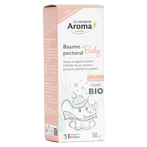 Le Comptoir Aroma Baume Pectoral Baby Bio 50ml - Apaise et Confort