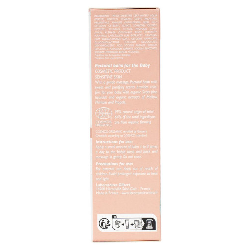 Le Comptoir Aroma Baume Pectoral Baby Bio 50ml - Apaise et Confort