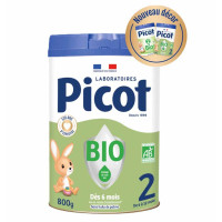 PICOT Lait 2ème âge Bio 800g - Alimentation bébé 6-12 mois sans palme