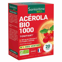 Santarome Acérola Bio 1000 20 Comprimés - Boost Immunité