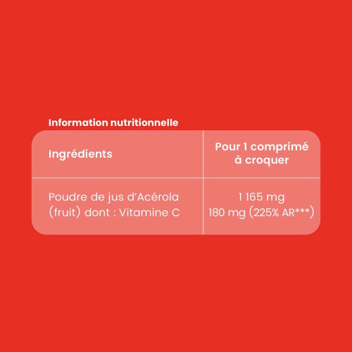 Santarome Acérola Bio 1000 20 Comprimés - Boost Immunité