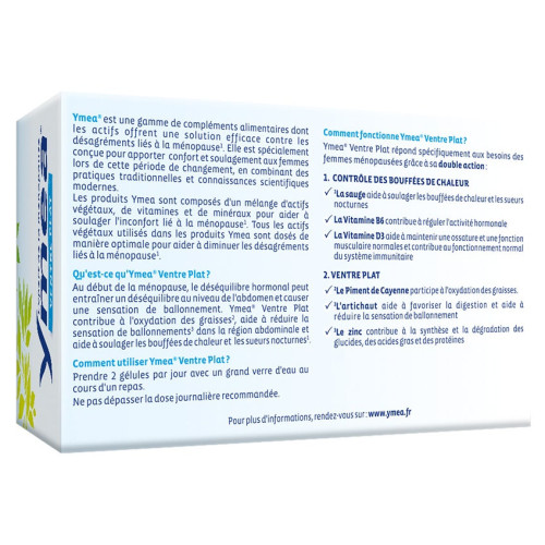Yméa Ventre Plat 128 Gélules - Équilibre Ménopause et Digestion