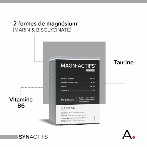SynActifs Magnactifs 60 gélules - Réduit fatigue et booste énergie
