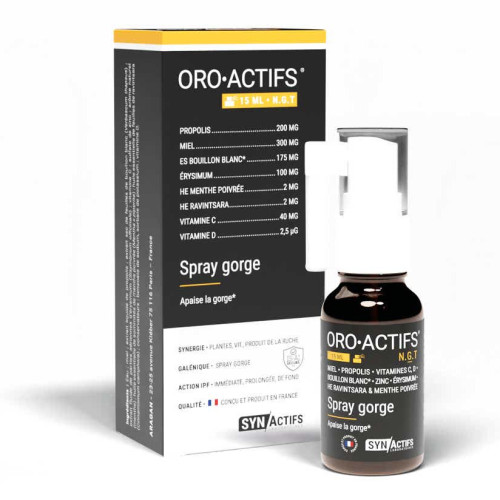 SynActifs OroActifs 15ml: Apaise et Protège la Gorge
