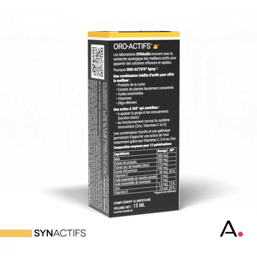 SynActifs OroActifs 15ml: Apaise et Protège la Gorge