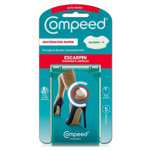 Compeed Pansements Ampoules Talons 5 unités - Cicatrisation Rapide