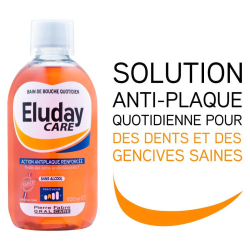 Pierre Fabre Eluday Care 500ml: Soin Anti-Plaque Quotidien