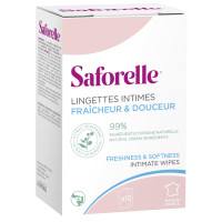 Saforelle Lingettes Intimes 10 unités - Fraîcheur et Douceur